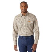 Wrangler FR Long Sleeve Western Snap Plaid Shirt in Multi